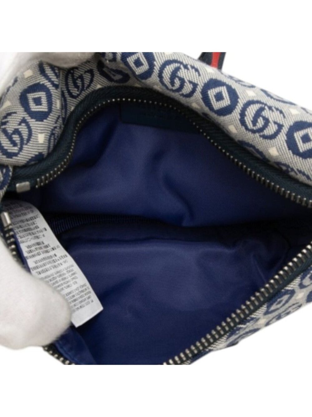 Gucci Children's GG Logo Belt Bag Kids Fabbd Navy Multicolor Canvas - Picture 4 of 7